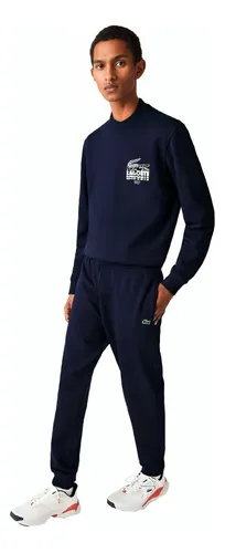 Calça Lacoste Masculina Moletom Fleece Com Croco Bordado