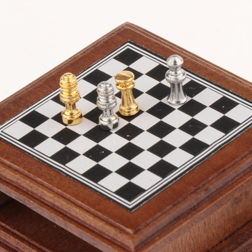 1/12 Casa De Muñecas Juegos De Mesa Mesa Decoración De