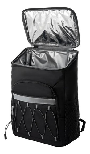 Bolsa Térmica C Alças Acolchoadas 2 Bolsos Viagem Resistente Cor Cinza