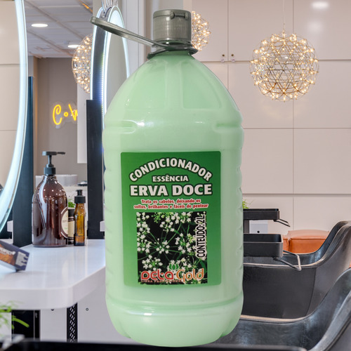 Kit Shampoo + Condicionador Para Salão Erva Doce Detagold 2l