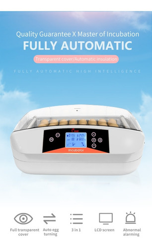 Imagen 3 de 10 de Incubadora Y Nacedora De Huevos Automática - 56 Huevos