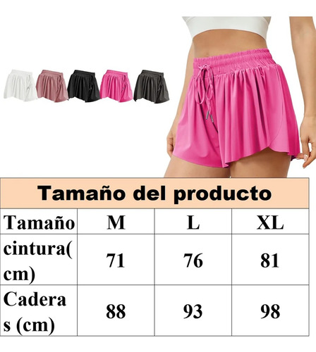 Falda Short Deportiva Dama Licra Ajuste Delgado Y Cómodo