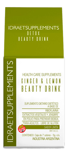 Suplemento Detox Beauty Drink Ginger Lemon 7 Sobres