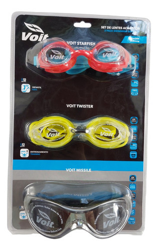 3pack Goggles Voit Clubes Ss23 Color Negro