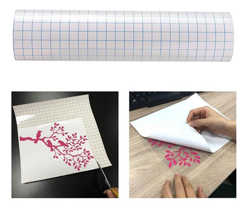 Cinta De Transferencia Transparente Para Vinilo Con Rejilla