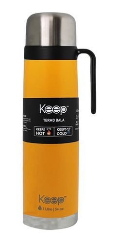 Termo  Keep Acero Inoxidable 1lt Con Asa Varios Colores Febo