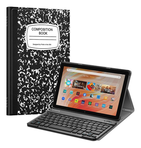 Funda Con Teclado Para Tableta Fire Hd 10 Estilo Libreta