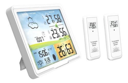 Estación Meteorológica 2 Sensores Termómetro Humedad Reloj