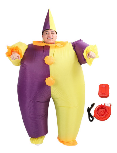 Disfraz De Payaso Inflable Blow Up Funny Suit Para Adultos