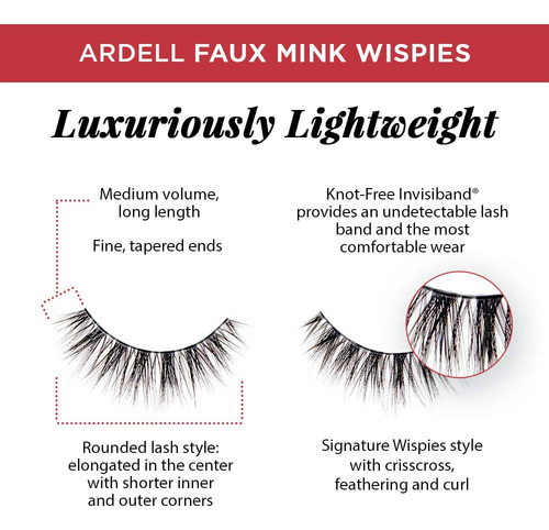 Ardell Pestañas Postizas Faux Mink Wispies Multipack, 1 P...