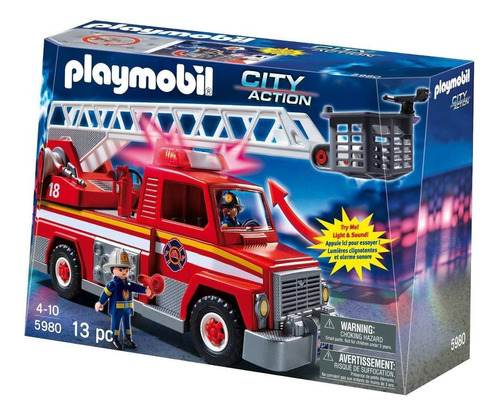 Playmobil Camión De Bomberos Con Luz 5980