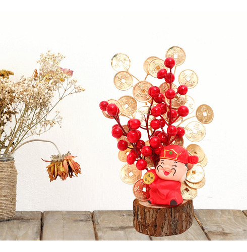 Enfeite De Flor Artificial De Ramos De Da Riqueza 13cmx28cm