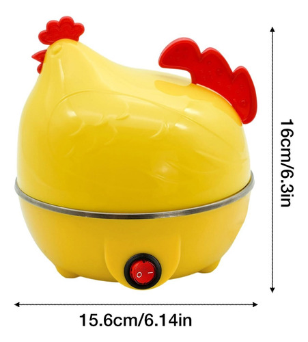 Chaleira Rápida Em Forma De Frango Para 7 Ovos