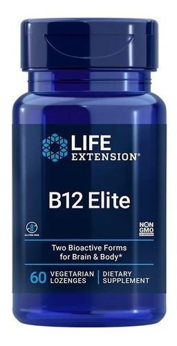 Imagen 1 de 1 de B-12 Elite Lozenges 1000 Mcg 60 Días Mejor Biodisponibilidad Frutilla