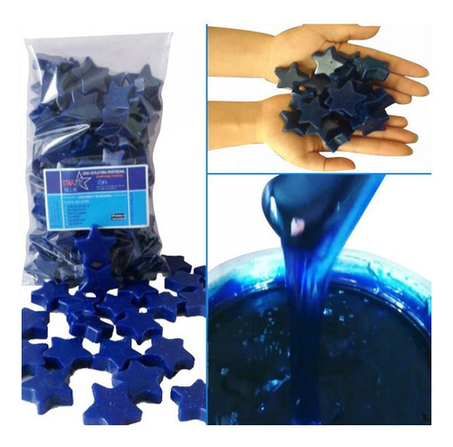 Perlas (estrellas) De Cera Depilatoria Azul Elástica 1 Kilo