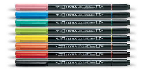 Marcador Lyra Aquabrush Duo Colores A Elección X 12 Unidades