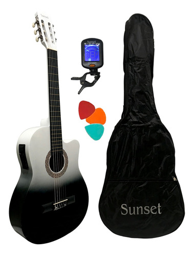 Guitarra Electrocriolla Sunset Eq 4 Bandas Color Sb + Funda 