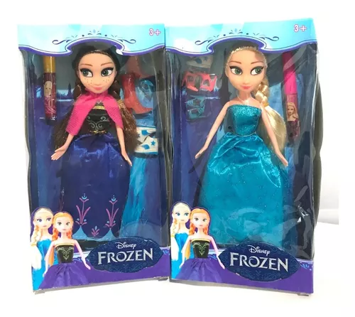 Conjunto de Bonecas Articuladas - Disney Frozen - Anna e Elsa