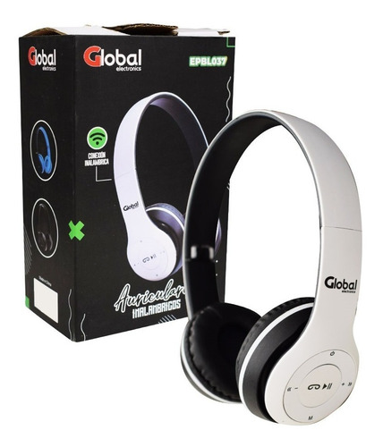 Auricular Bluetooth Inalambrico Stereo Epbl037 Blanco