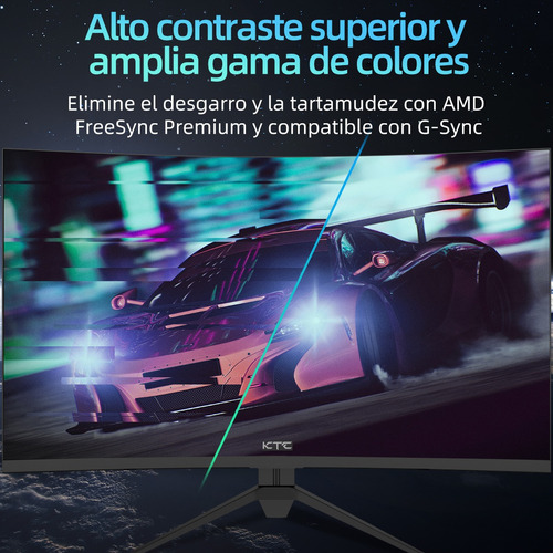 Monitor Gamer KTC con pantalla de 27" 165Hz y resolución QHD+