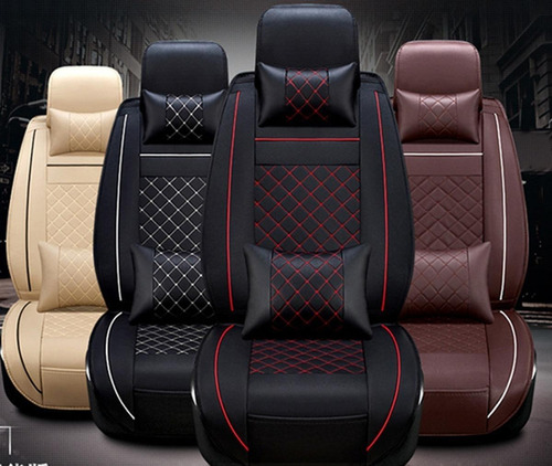 Kit Cubre Asiento Auto Premium Con 4 Almohadillas