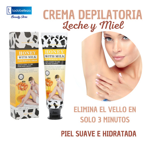 Crema Depilatoria Con Leche/miel Rostro/cuerpo Piel Suave