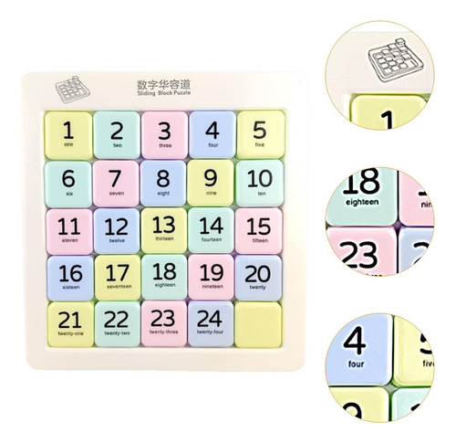 Rompecabezas Deslizante Con Números Magnéticos, Juego 5x5