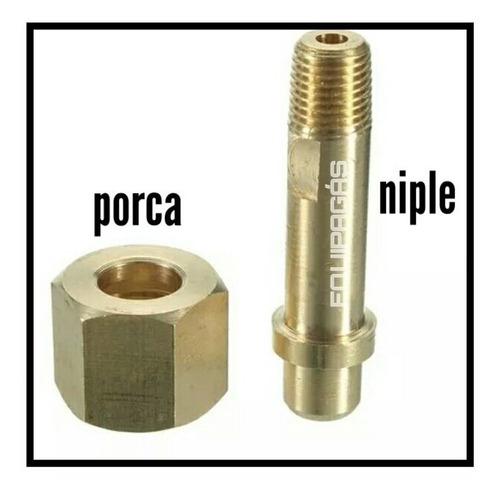 Imagem 2 de 2 de Niple Porca Regulador De Oxigenio (prolongador)