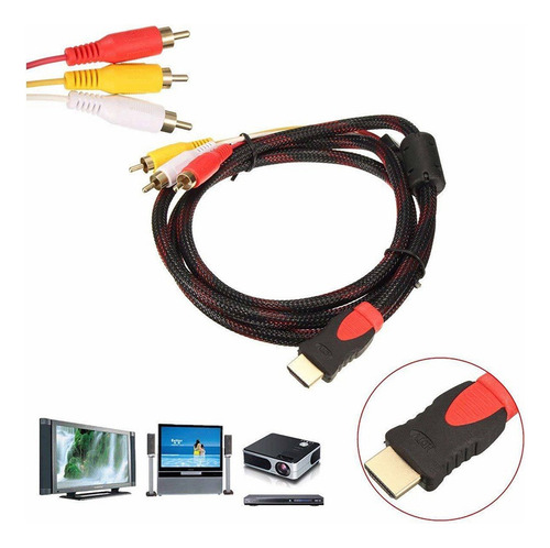 Cable Conversor De Componentes Av A 3-rca De 5 Pies