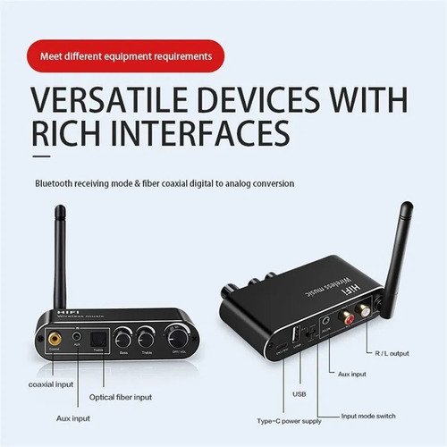 Receptor De Audio Inalámbrico Bluetooth, Convertidor Dac C