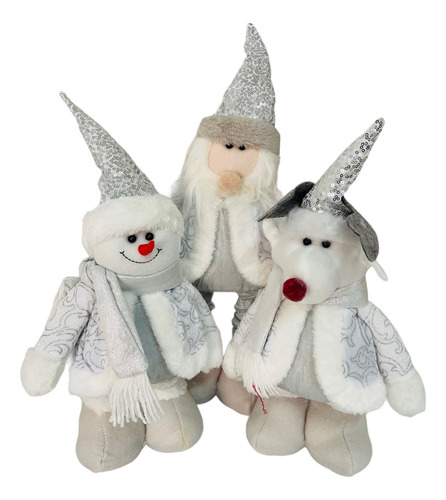 3 Monos Patas Larga Pascuero Reno Mono Nieve Muñecos Navidad