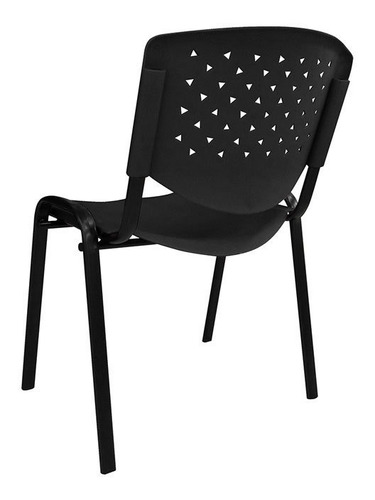 Silla Económica Plástica Apilable Campbell X4 Estructura de la silla Negro