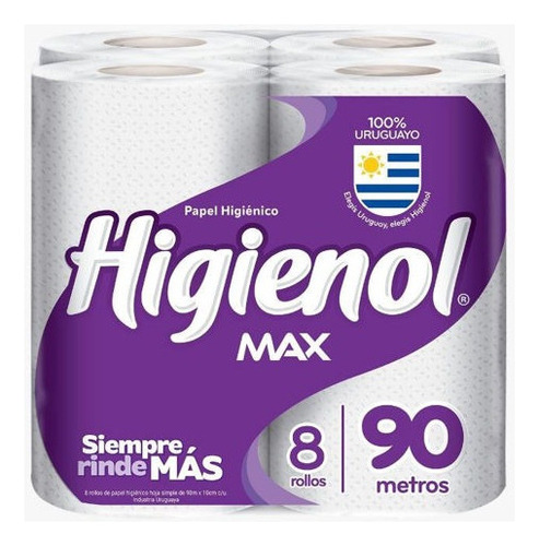 Higienol Max 90 Metros X 8 Rollos - 1 Funda
