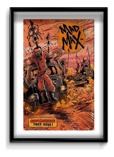 Cuadro Mad Max Comic 35x50 (marco+lámina+vidrio)