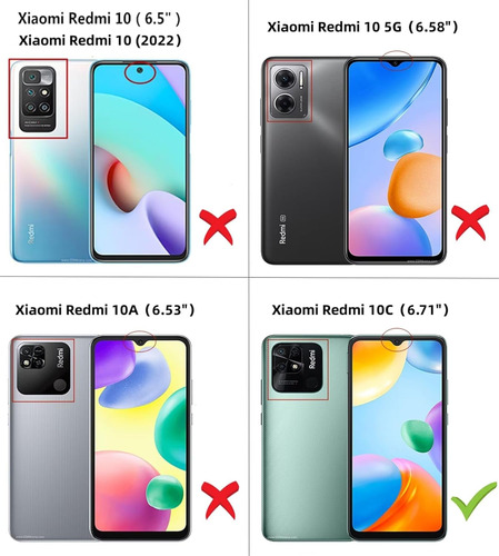 Funda Uso Rudo Cámara Para Redmi 10c/poco C40 Carcasa+mica Negro Redmi 10c/xiaomi Poco C40
