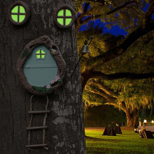 Porta E Janelas De Fadas Para Árvores, Jardim De Fadas Em