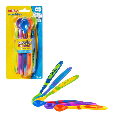 Cucharas Set X 6 Bebe Infantil Coloridas Nuby