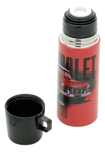 Garrafa Térmica 350 Ml Chevrolet 3100 Brasil Gm Super Cor Vermelha