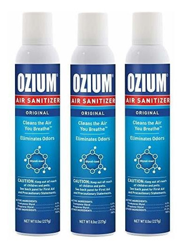 Ozium Desinfectante Y Eliminador De Olores 8 Oz. - 3 Pack