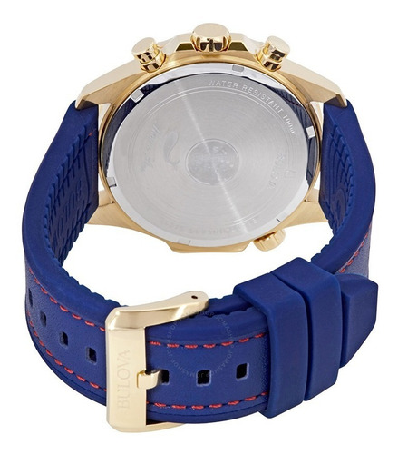 Relógio Bulova Masculino Marine Star 97b168 Dourado Azul