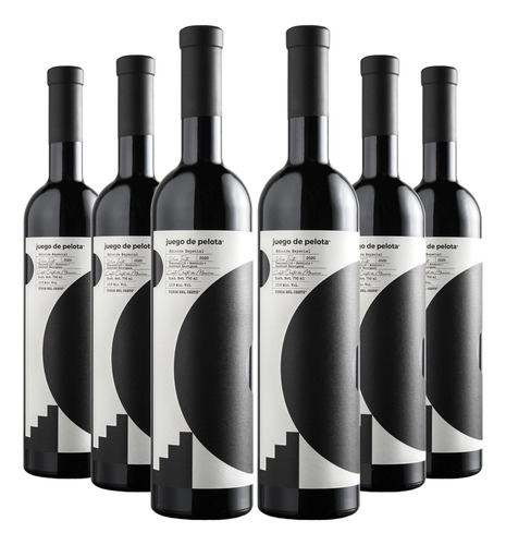 6 Botellas De Vino Tinto Juego De Pelota Edición Especial 75