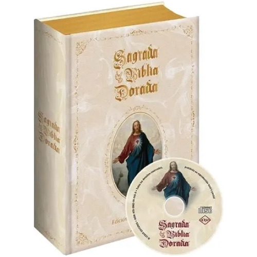 Sagrada Biblia Dorada Católica Grande + Cd