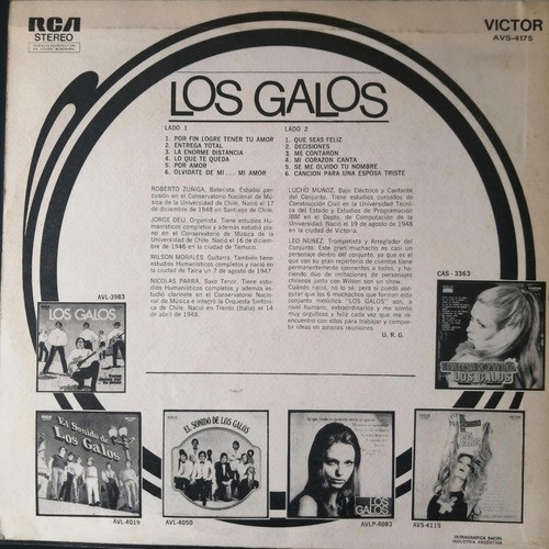 Vinilo Los Galos Por Fin Logre Tener Tu Amor Che Discos (Usado)