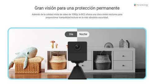 Imagen 4 de 9 de Ezviz Bc2 Ip Wifi Sd Interior A Bateria Con Audio Mini Espia