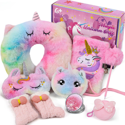  Set Regalo Unicornio Para Ninas: Almohada, Peluche, Espejo