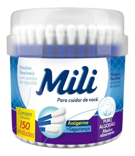 Imagem 1 de 1 de 150 Hastes Flexíveis Cotonete Mili Livre Contaminação Germes