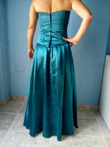 Vestido Largo Con Corset Bordado, Usado, Excelente Estado