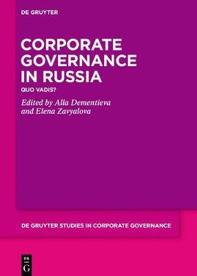 Libro Corporate Governance In Russia : Quo Vadis? - Alla ...