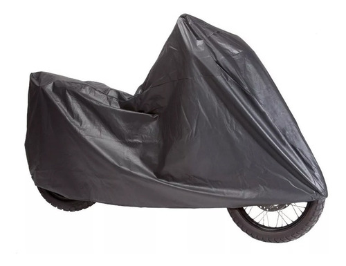 Imagen 2 de 6 de Funda Cubre Moto Universal Grande Lavable Negro Ajustable