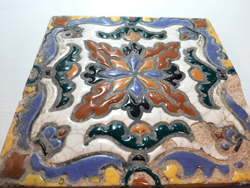 Imagen 2 de 7 de Mayólicas Antiguas Set X 2 Relieve Con Diseño 7596